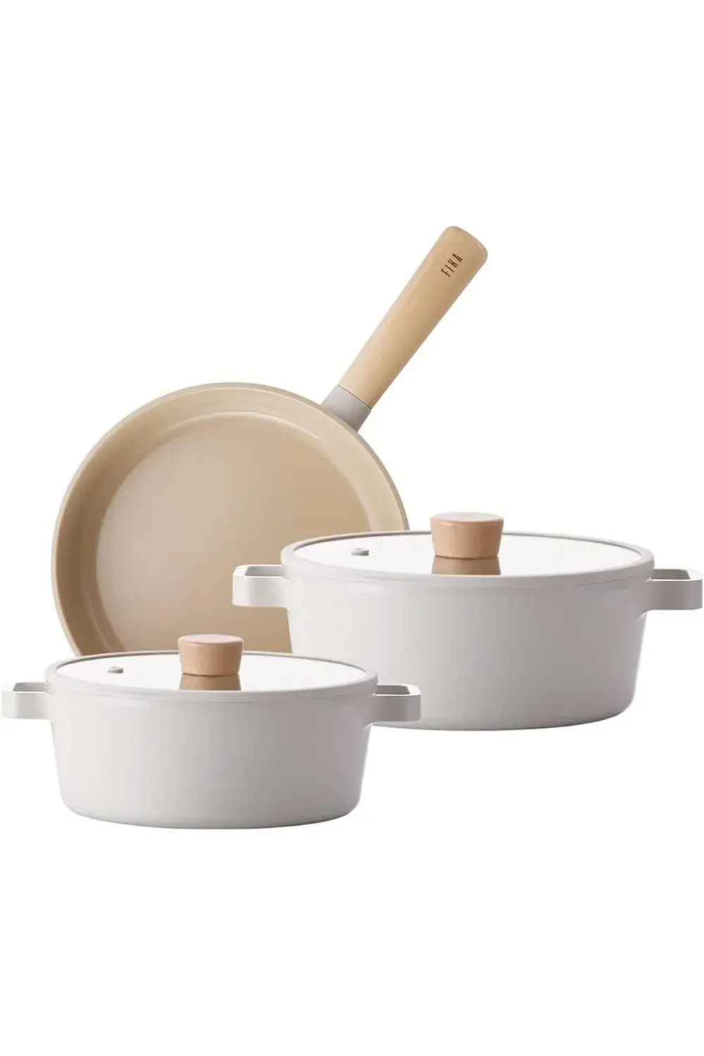 modaflux Fika Bej Tencere Ve Tava Seti 5 Parça polynova 395519