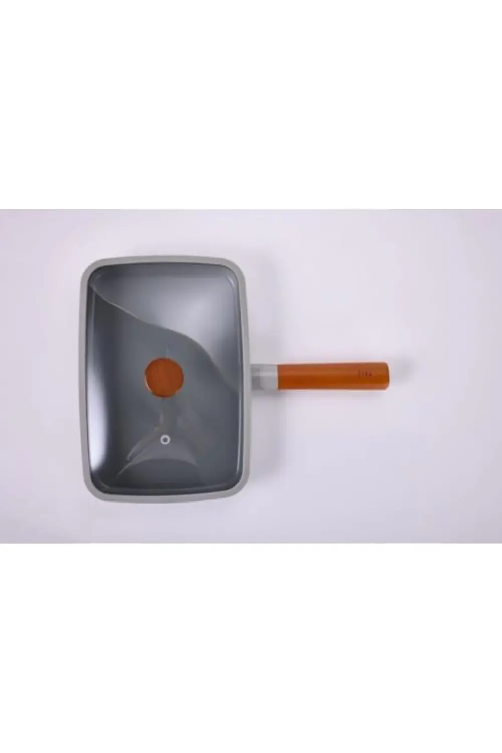 modaflux Fika Dikdörtgen Tava 29cm Cam Kapaklı Gri polynova 39551