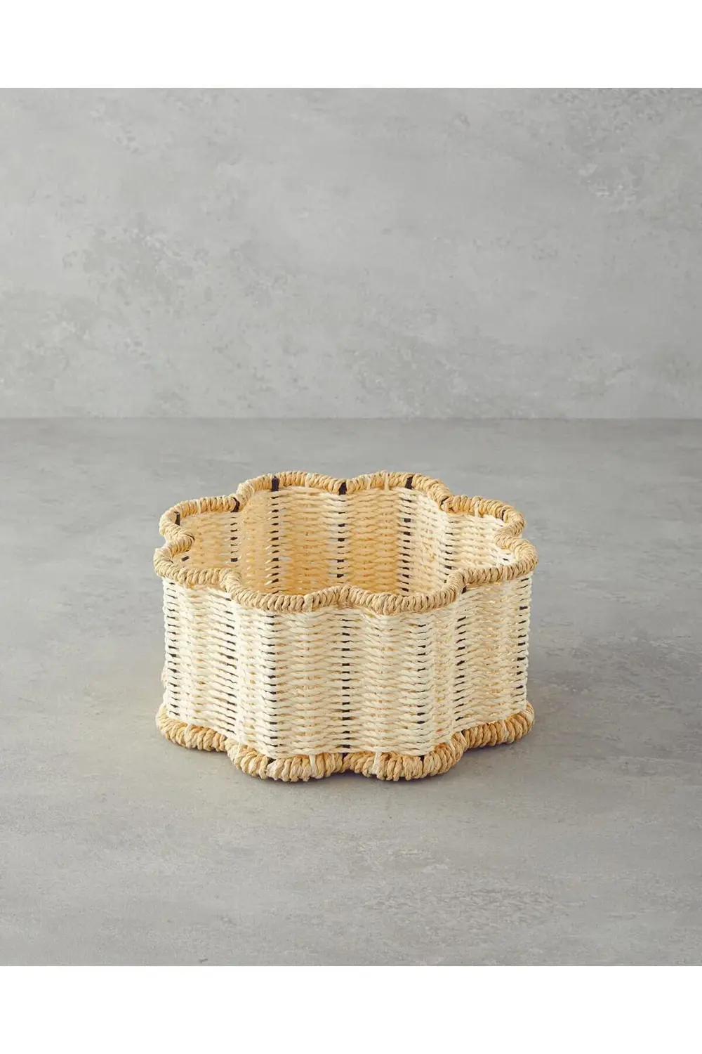 modaflux Flore Kağıt İp Sepet 1,5 cm Turuncu polynova 395519