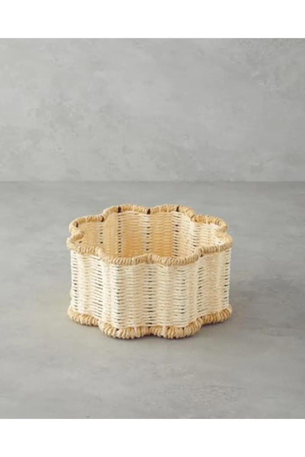 modaflux Flore Kağıt İp Sepet 1,5 cm Turuncu polynova 395519