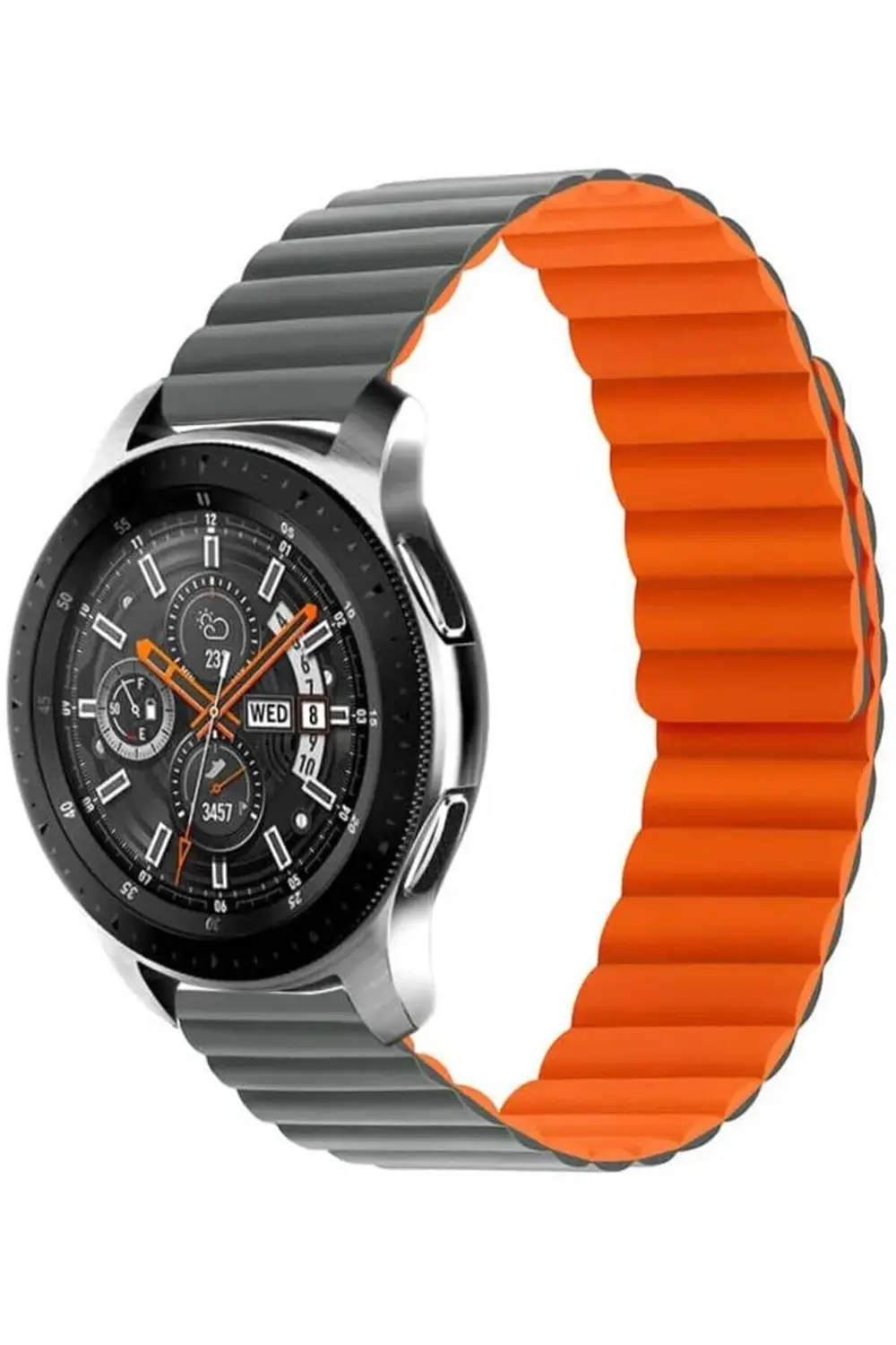 modaflux İle Uyumlu 2 46mm KRD-52 Kordon Gri-Sarı polynova 395519