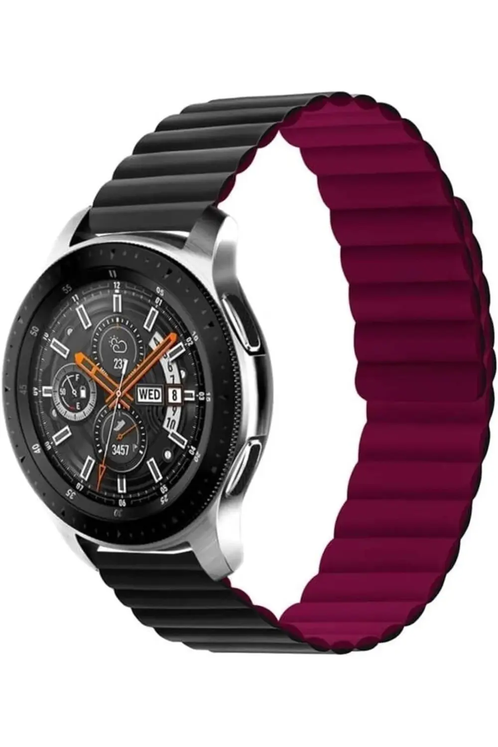 modaflux İle Uyumlu 2 46mm KRD-52 Kordon Siyah-Kırmızı polynova 3