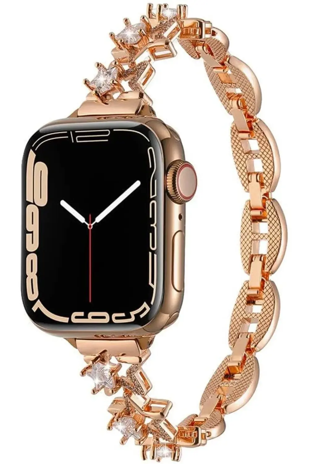 modaflux İle Uyumlu 38mm/40mm KRD-104 Metal Kordon Rose polynova