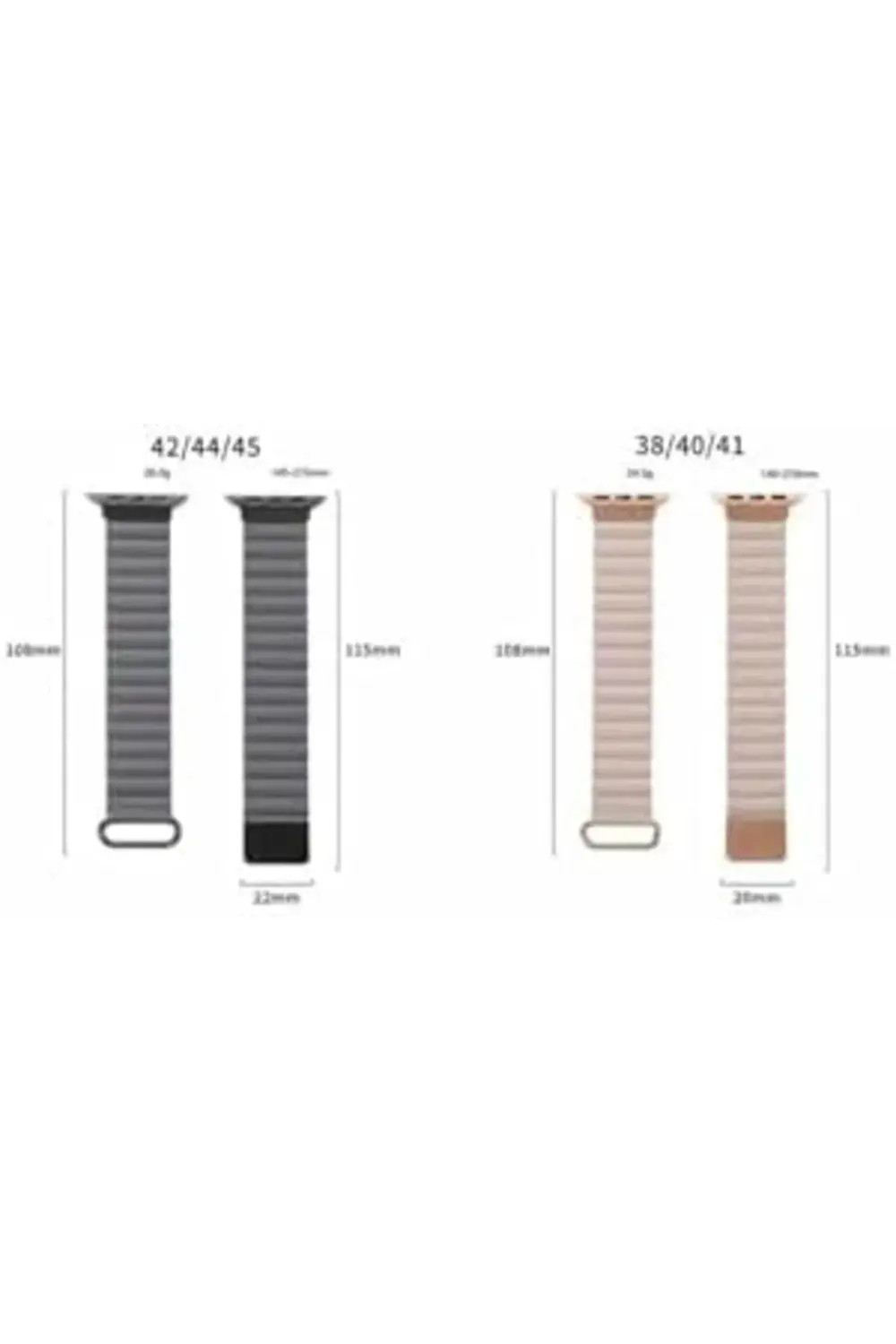 modaflux İle Uyumlu 38mm/40mm KRD-78 PU Deri Kordon Strap Kayış K