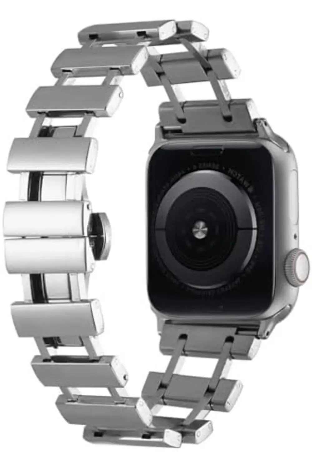 modaflux İle Uyumlu 38mm/40mm KRD-96 Metal Kordon Gümüş polynova