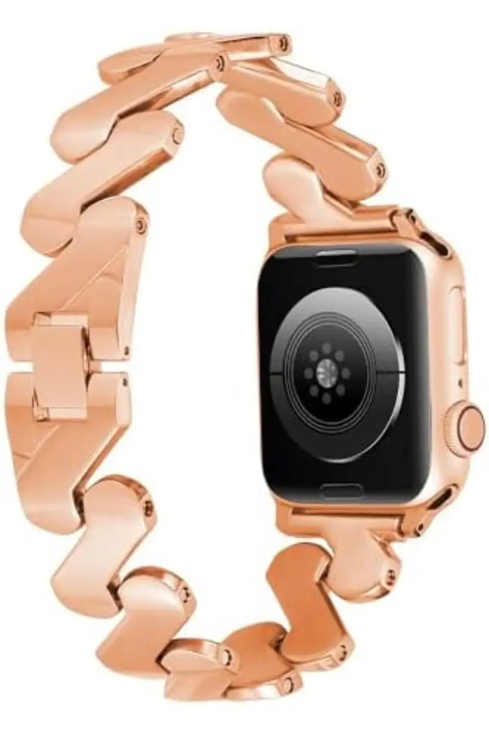 modaflux İle Uyumlu 42mm Kordon KRD-80 Metal Strap Kayış Rose pol