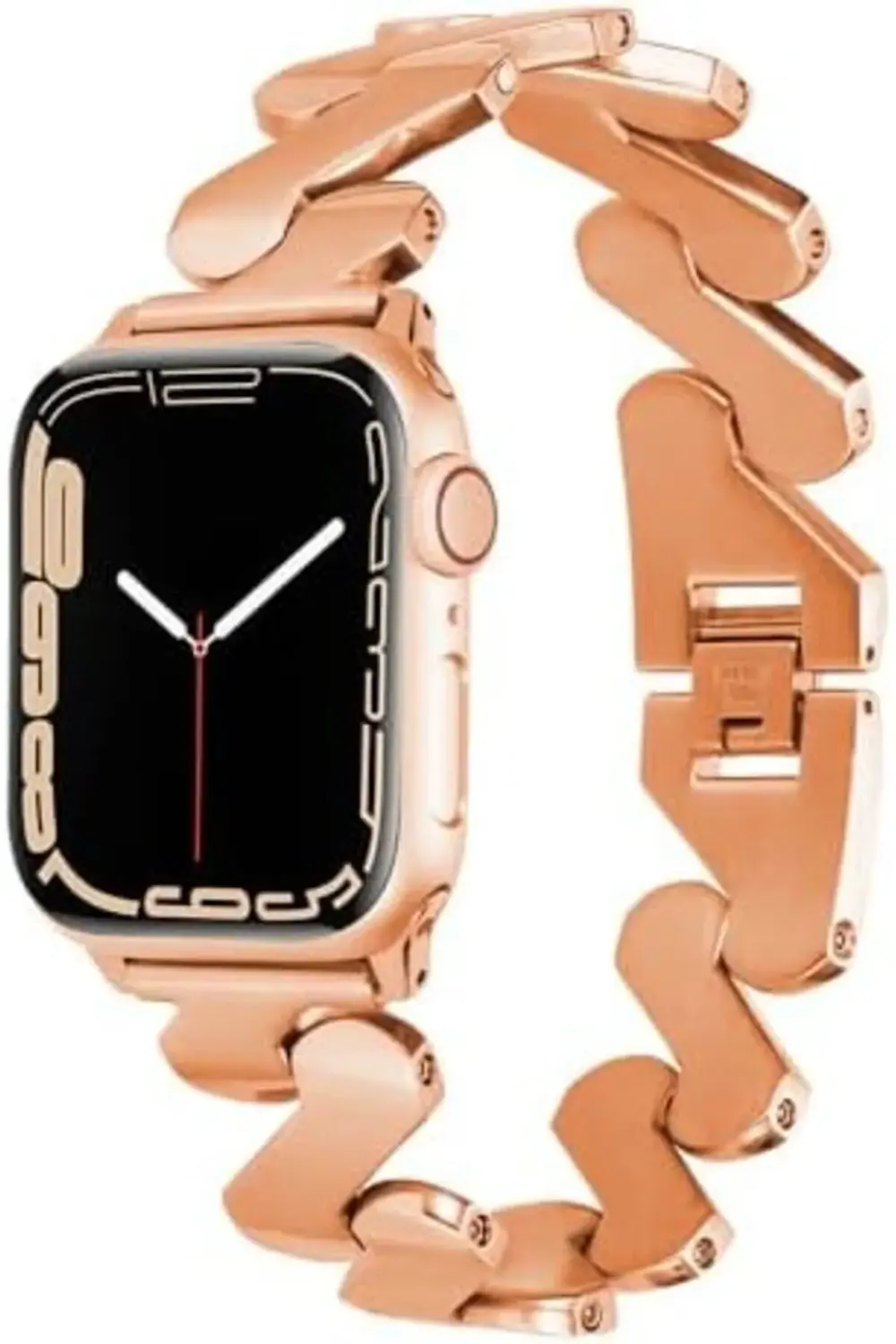 modaflux İle Uyumlu 42mm Kordon KRD-80 Metal Strap Kayış Rose pol