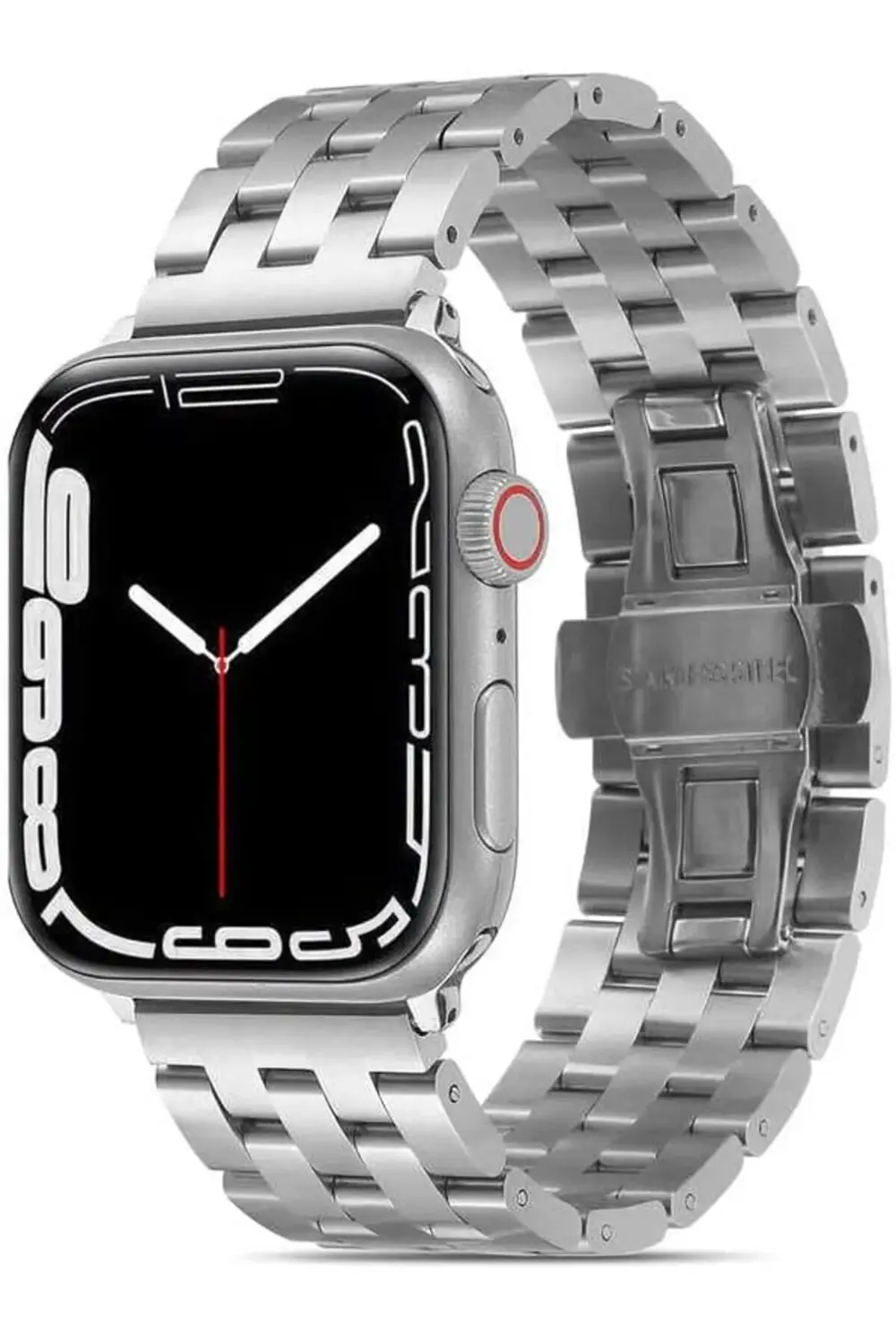 modaflux İle Uyumlu 42mm KRD-20 Metal Kordon Gümüş polynova 39551