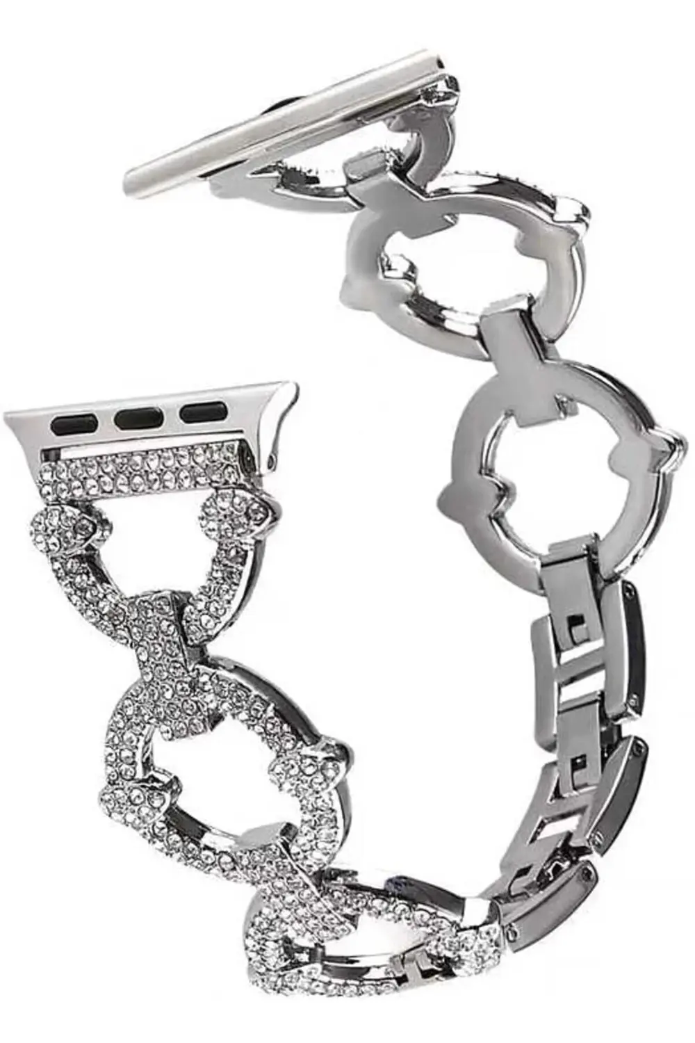 modaflux İle Uyumlu 42mm KRD-57 Metal Kordon Gümüş polynova 39551