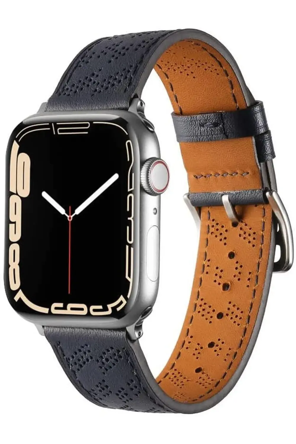 modaflux İle Uyumlu 42mm KRD-76 PU Deri Kordon Strap Kayış Gri po
