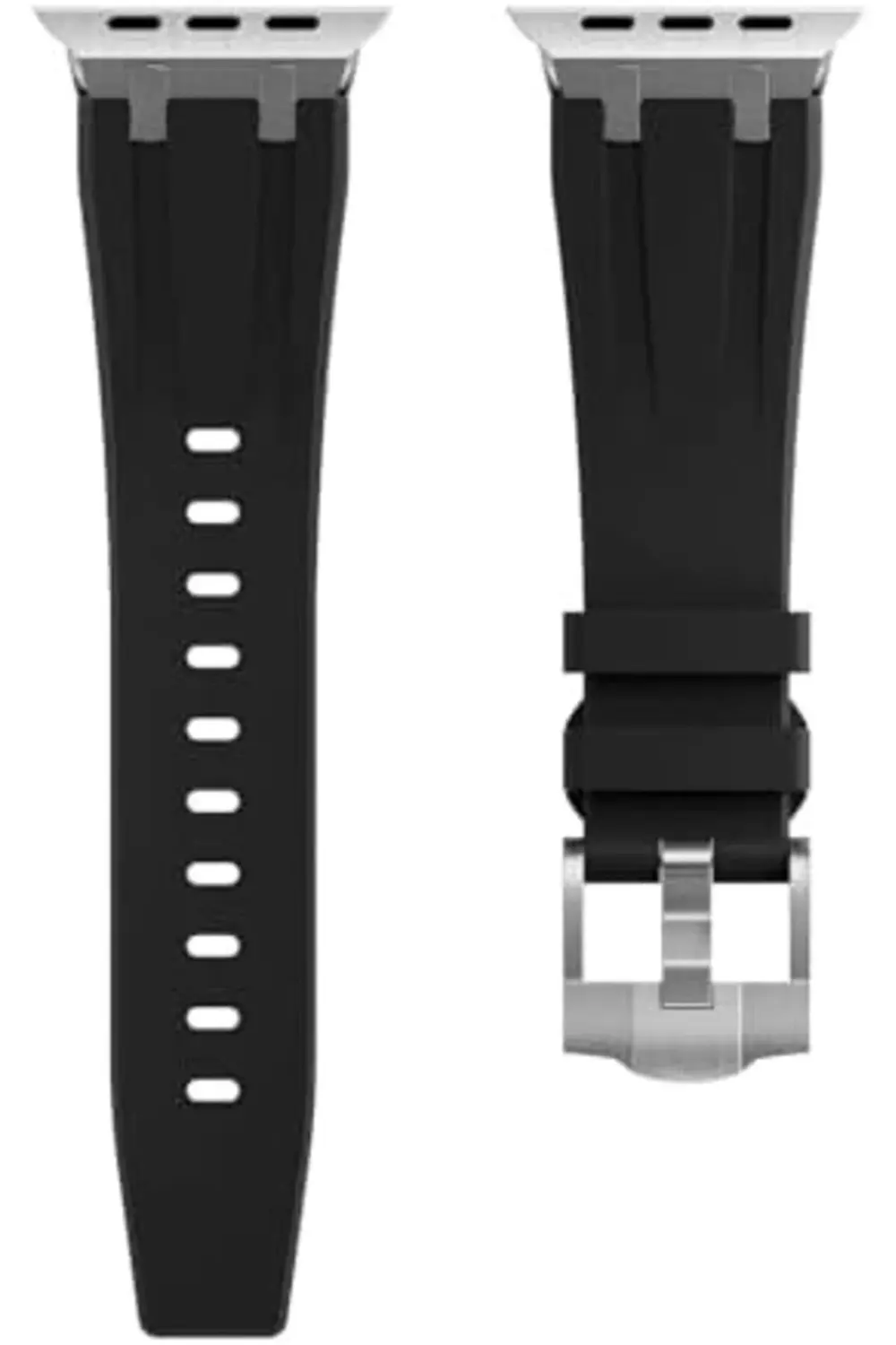 modaflux İle Uyumlu 42mm KRD-89 Silikon Kordon Siyah polynova 395