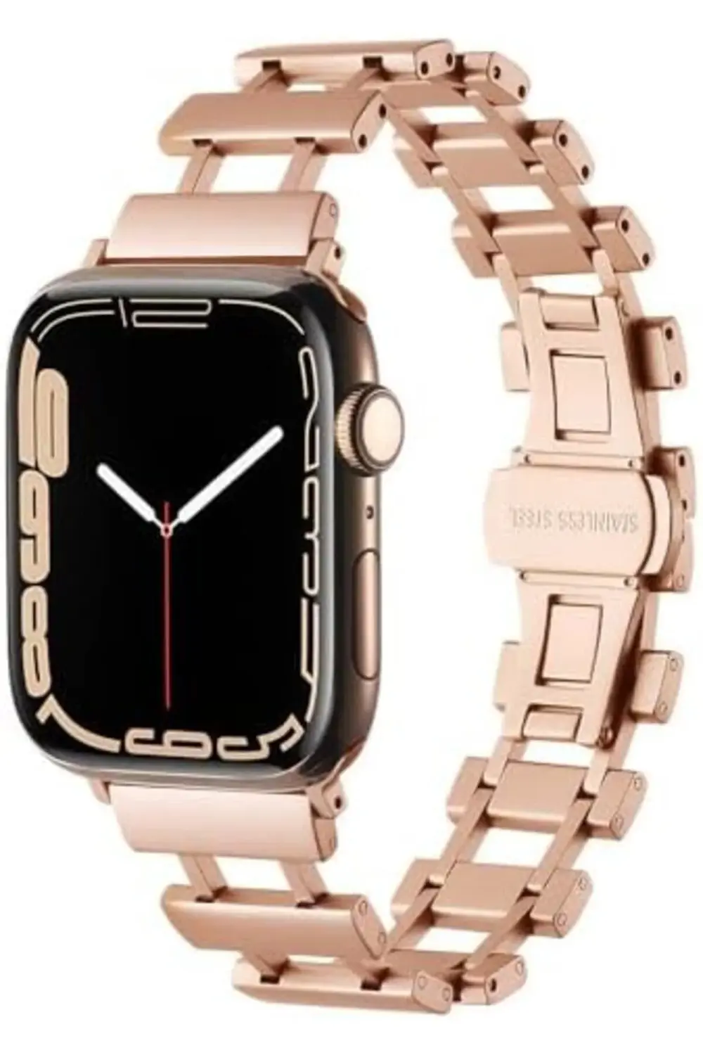 modaflux İle Uyumlu 42mm KRD-96 Metal Kordon Rose polynova 395519