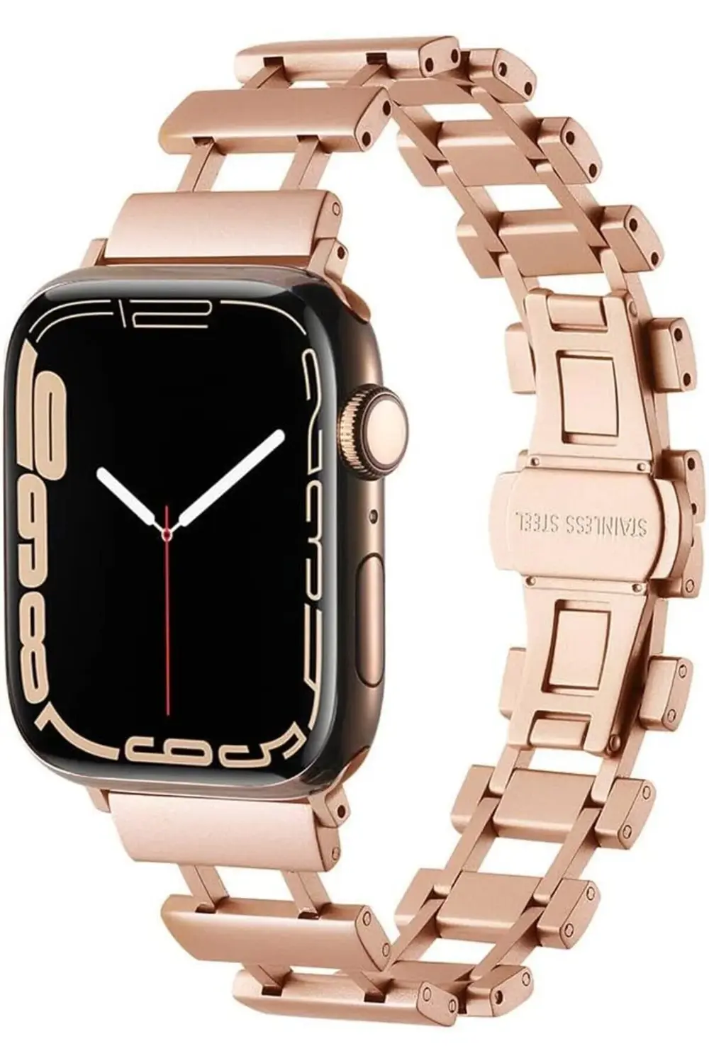 modaflux İle Uyumlu 42mm KRD-96 Metal Kordon Rose polynova 395519