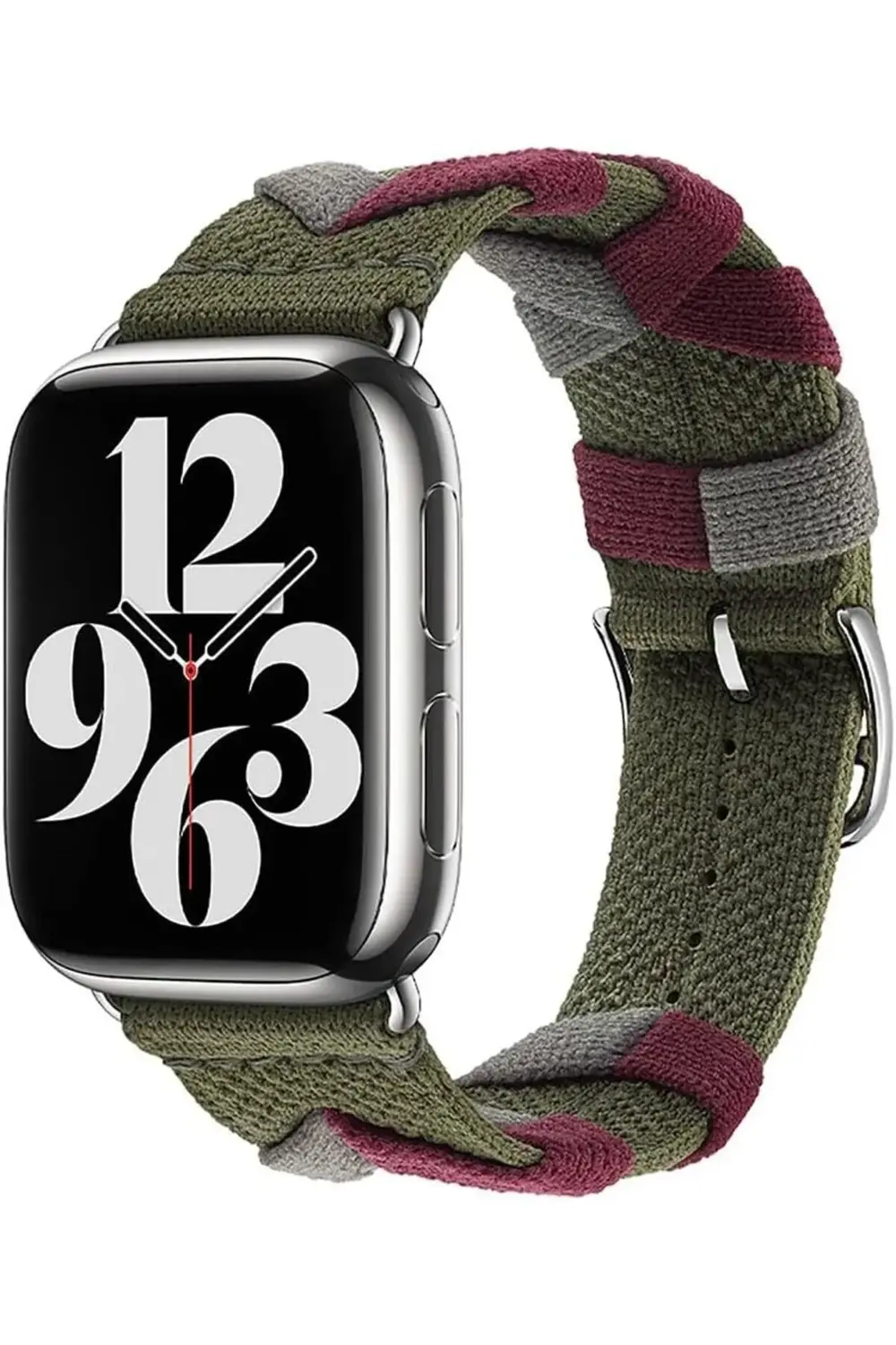 modaflux İle Uyumlu 42mm KRD-97 Sarmal Örgü Tasarımlı Kordon Haki