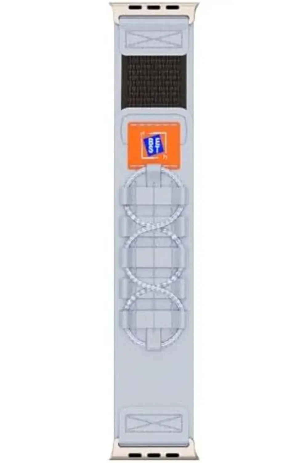 modaflux İle Uyumlu 42mm KRD-99 Hasır Kordon Gri polynova 395519