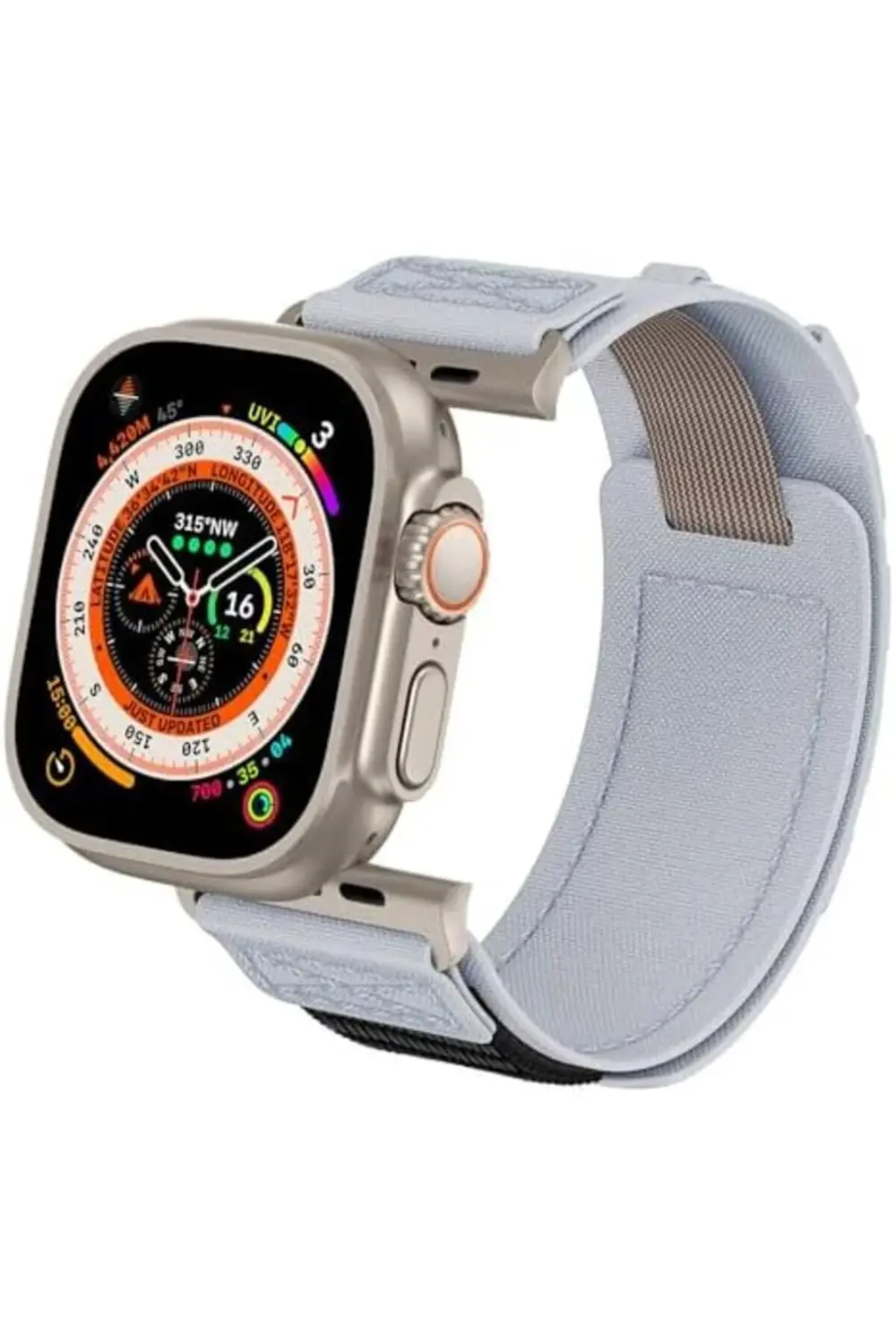 modaflux İle Uyumlu 42mm KRD-99 Hasır Kordon Gri polynova 395519
