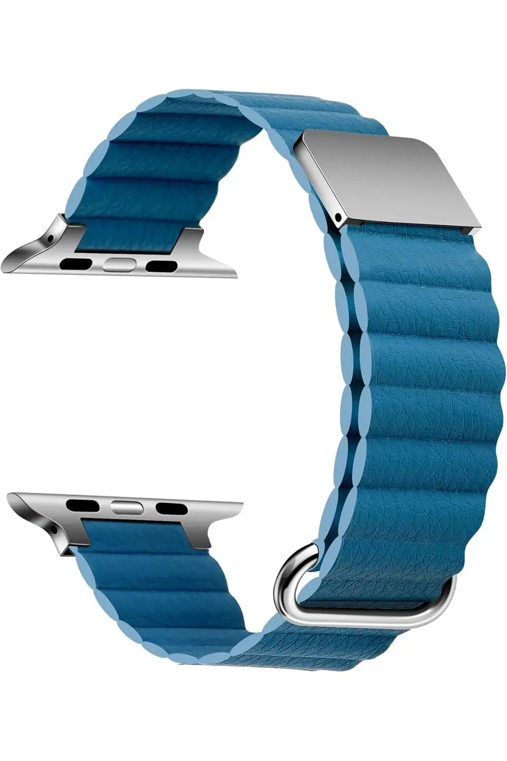 modaflux İle Uyumlu 7 41mm KRD-78 PU Deri Kordon Strap Kayış Mavi