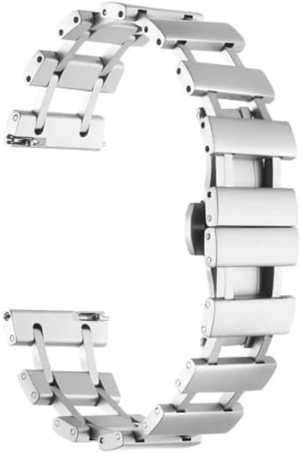 modaflux İle Uyumlu GT2 46mm KRD-96 22mm Metal Kordon Gümüş polyn