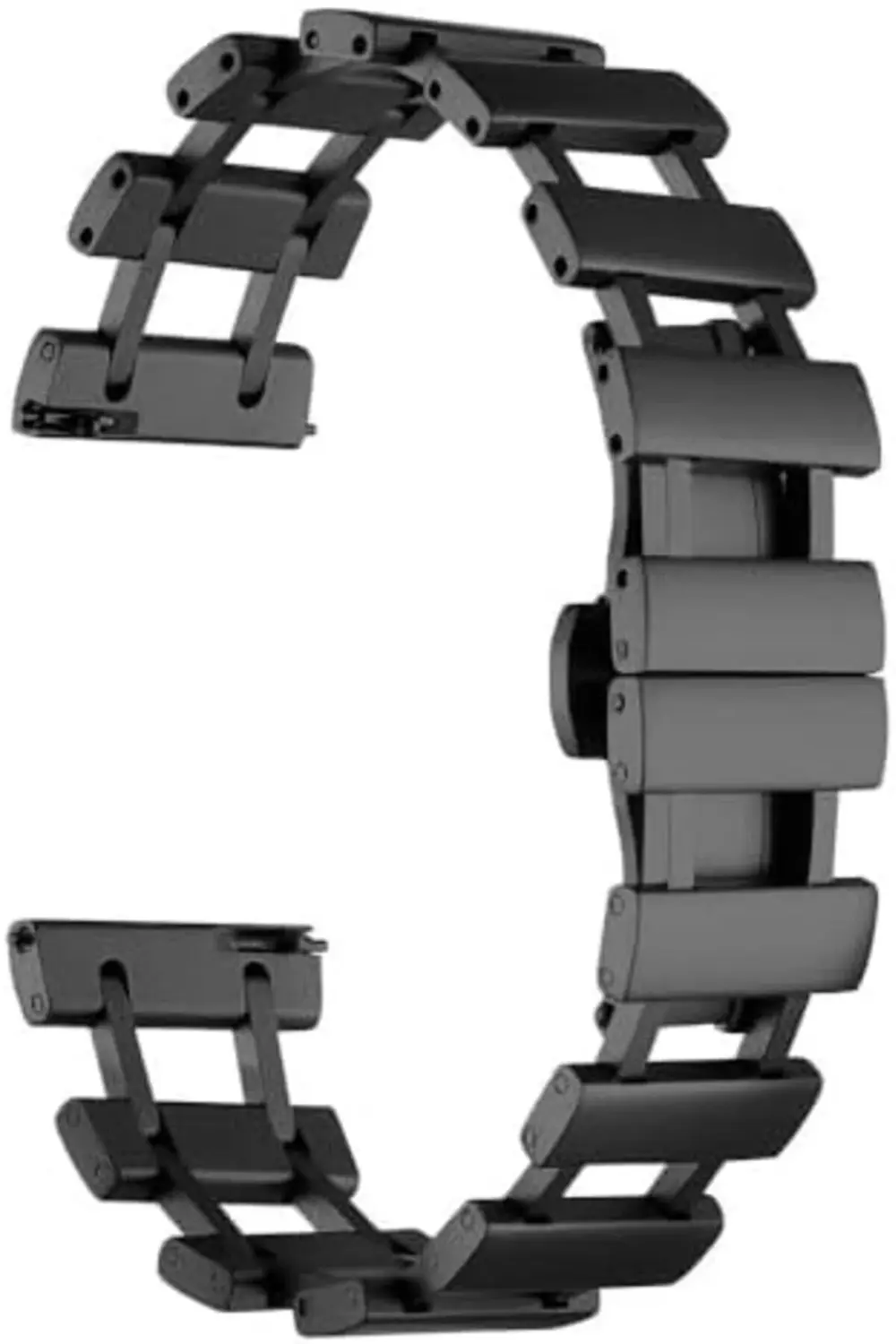 modaflux İle Uyumlu GT2 46mm KRD-96 22mm Metal Kordon Siyah polyn
