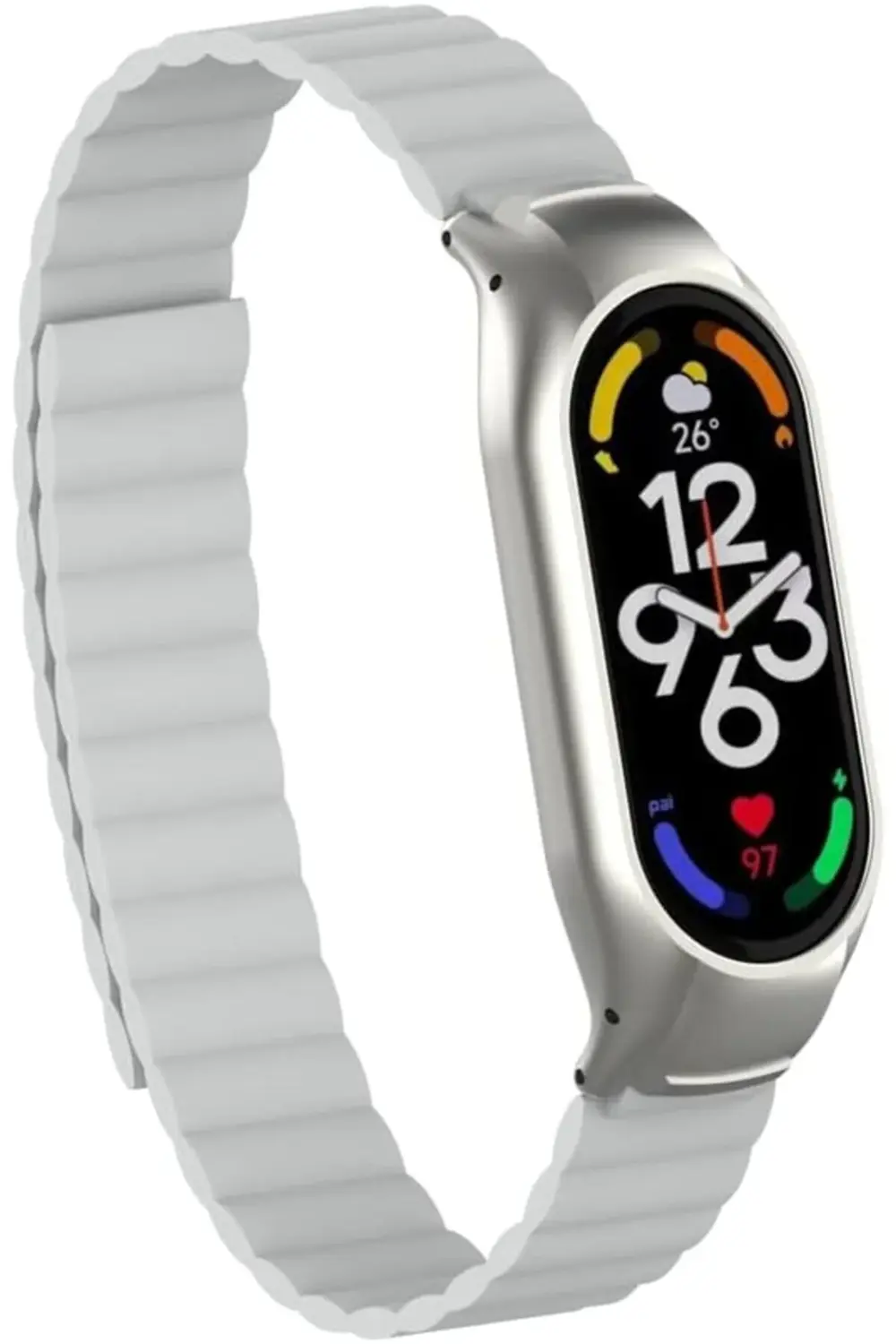 modaflux İle Uyumlu Mi Band 7 KRD-69 Kordon Beyaz polynova 395519