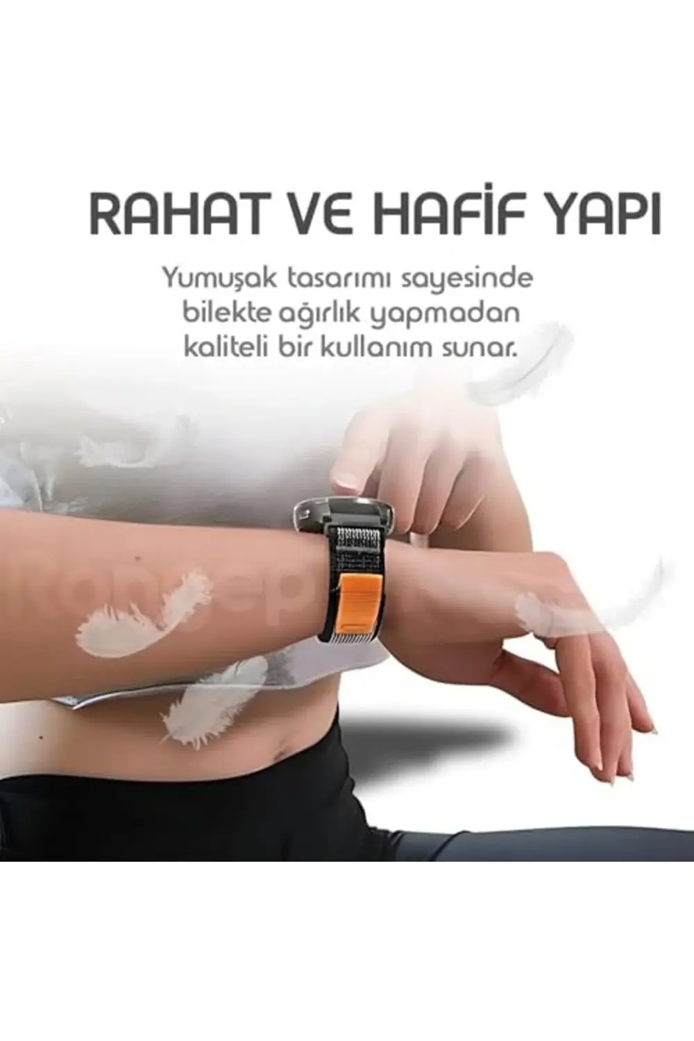 modaflux ile Uyumlu Trl Loop 26mm Kumaş Kordon 8 Amoled 51mm/8 MI