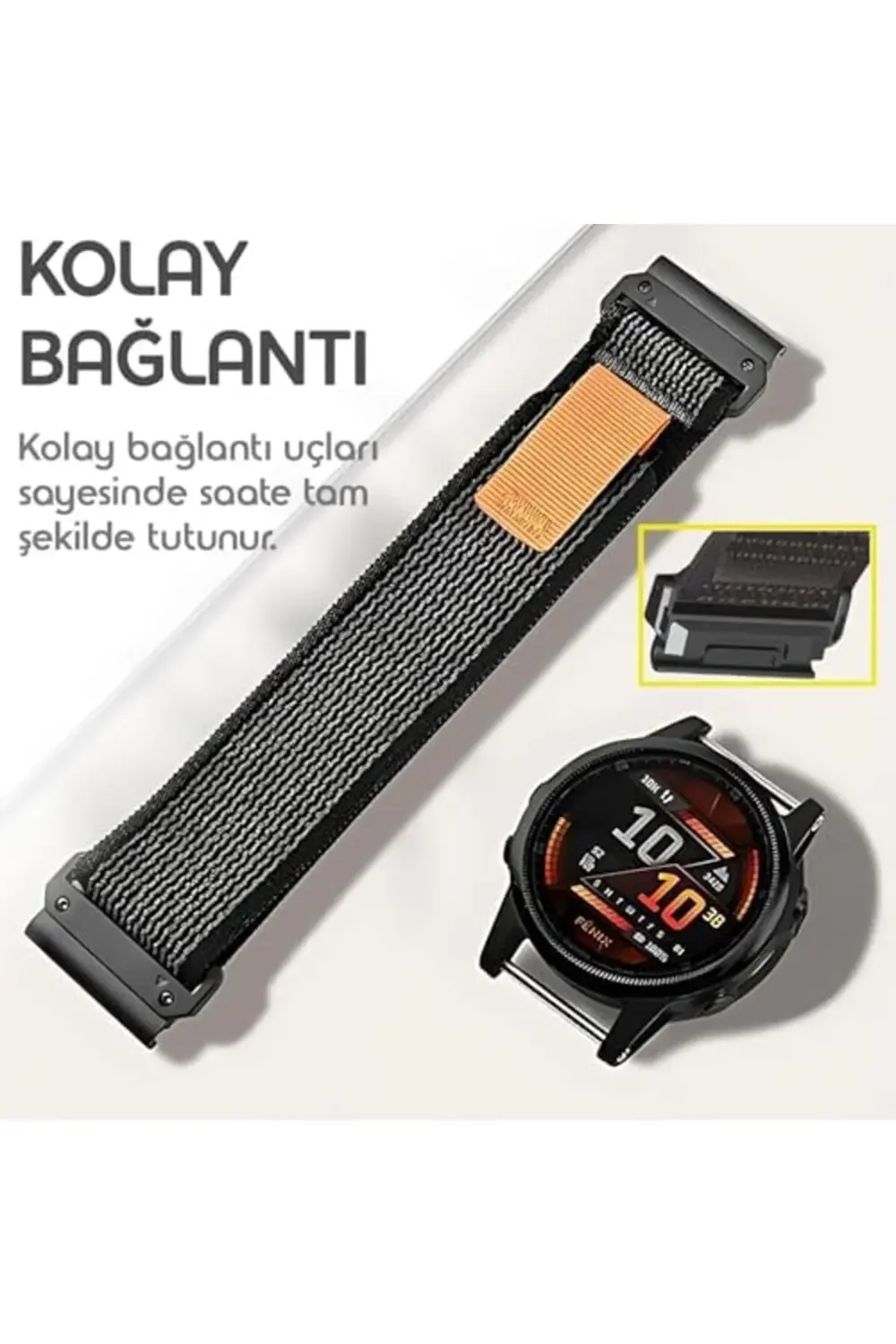 modaflux ile Uyumlu Trl Loop 26mm Kumaş Kordon 8 Amoled 51mm/8 MI