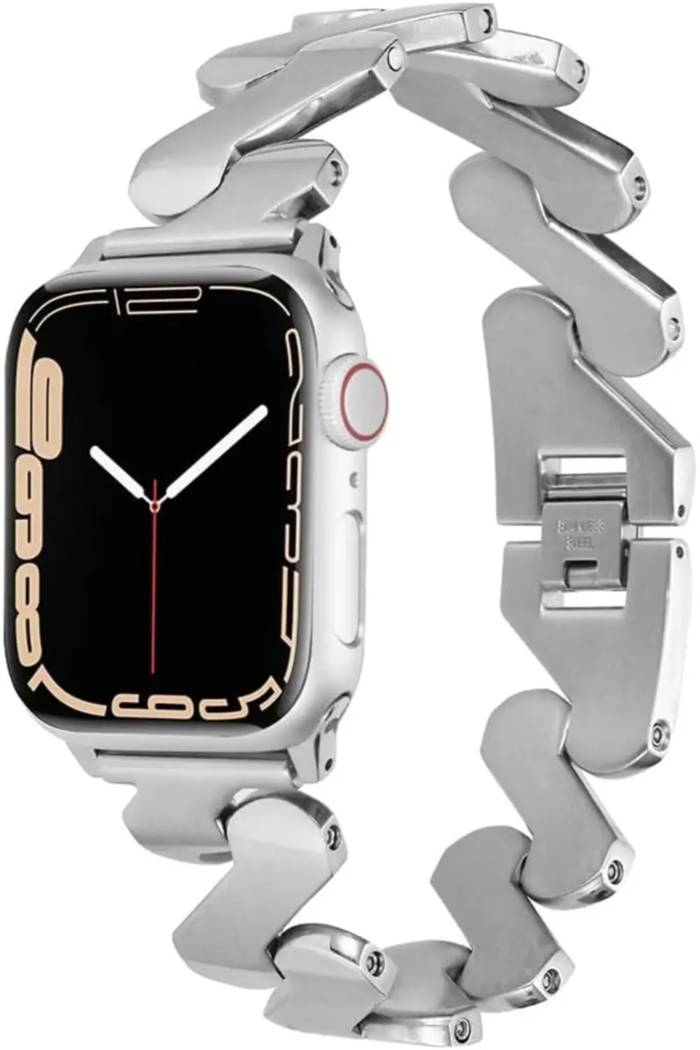 modaflux İle Uyumlu Ultra 42/44/49mm Kordon KRD-80 Metal Strap Ka