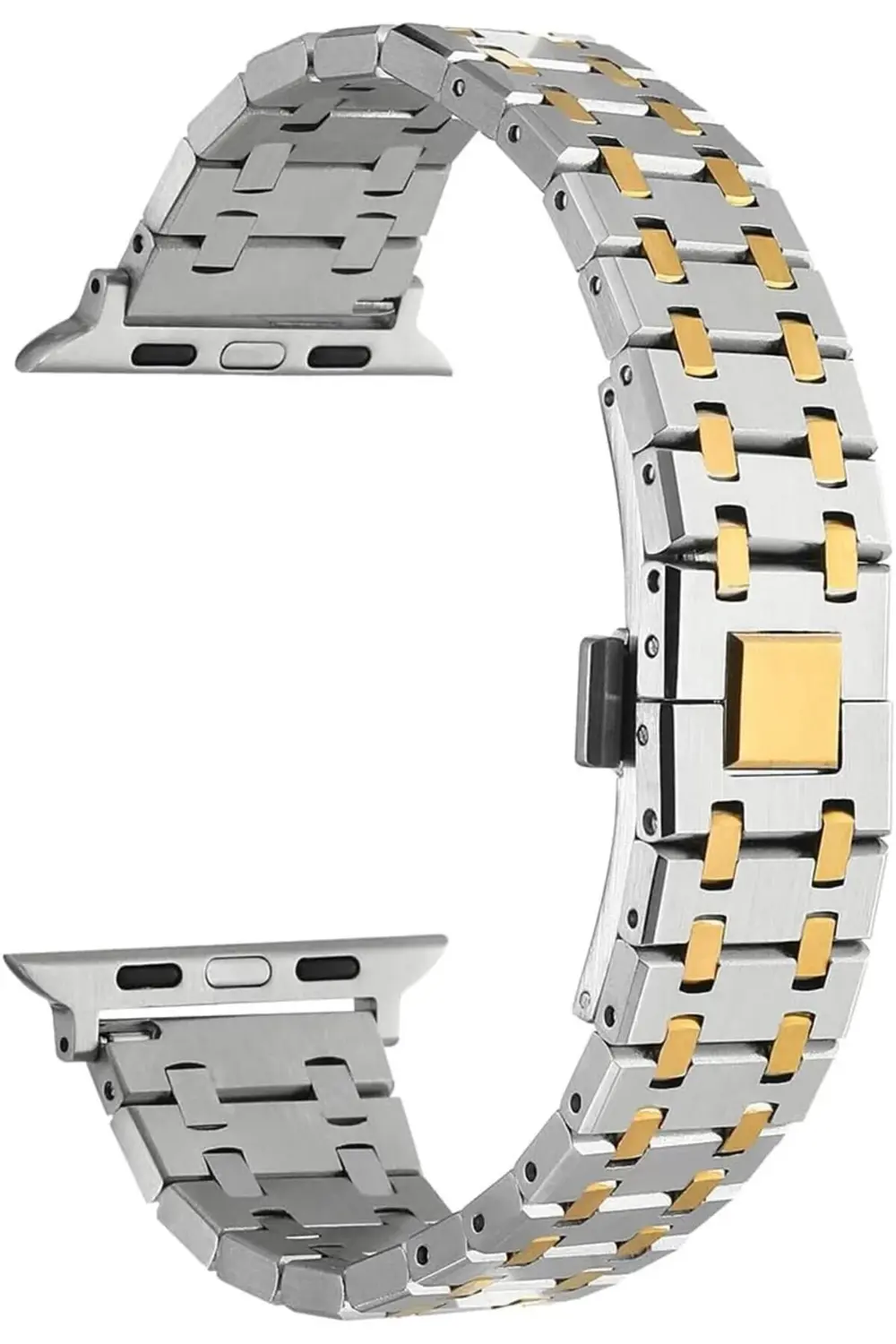 modaflux İle Uyumlu Ultra 42/44/49mm KRD-83 Metal Kordon Gümüş- p