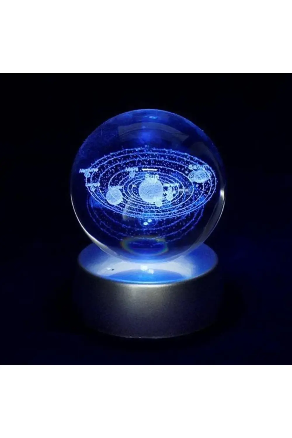 modaflux Işıklı Gezegen Cam Küre Dekoratif Hediyelik polynova 395