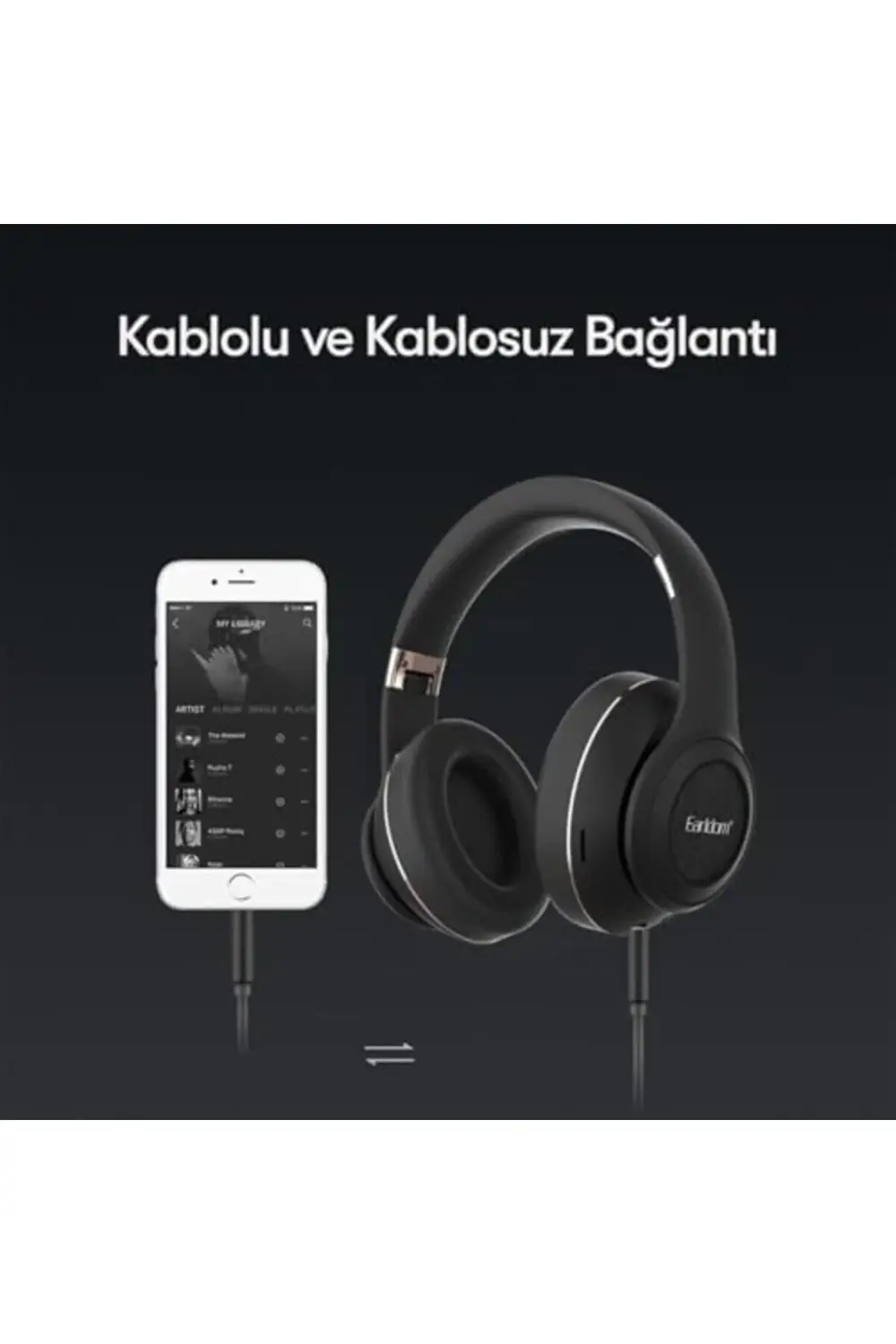 modaflux Kablosuz Kafaüstü Kulaklık (Mikrofonlu) polynova 395519