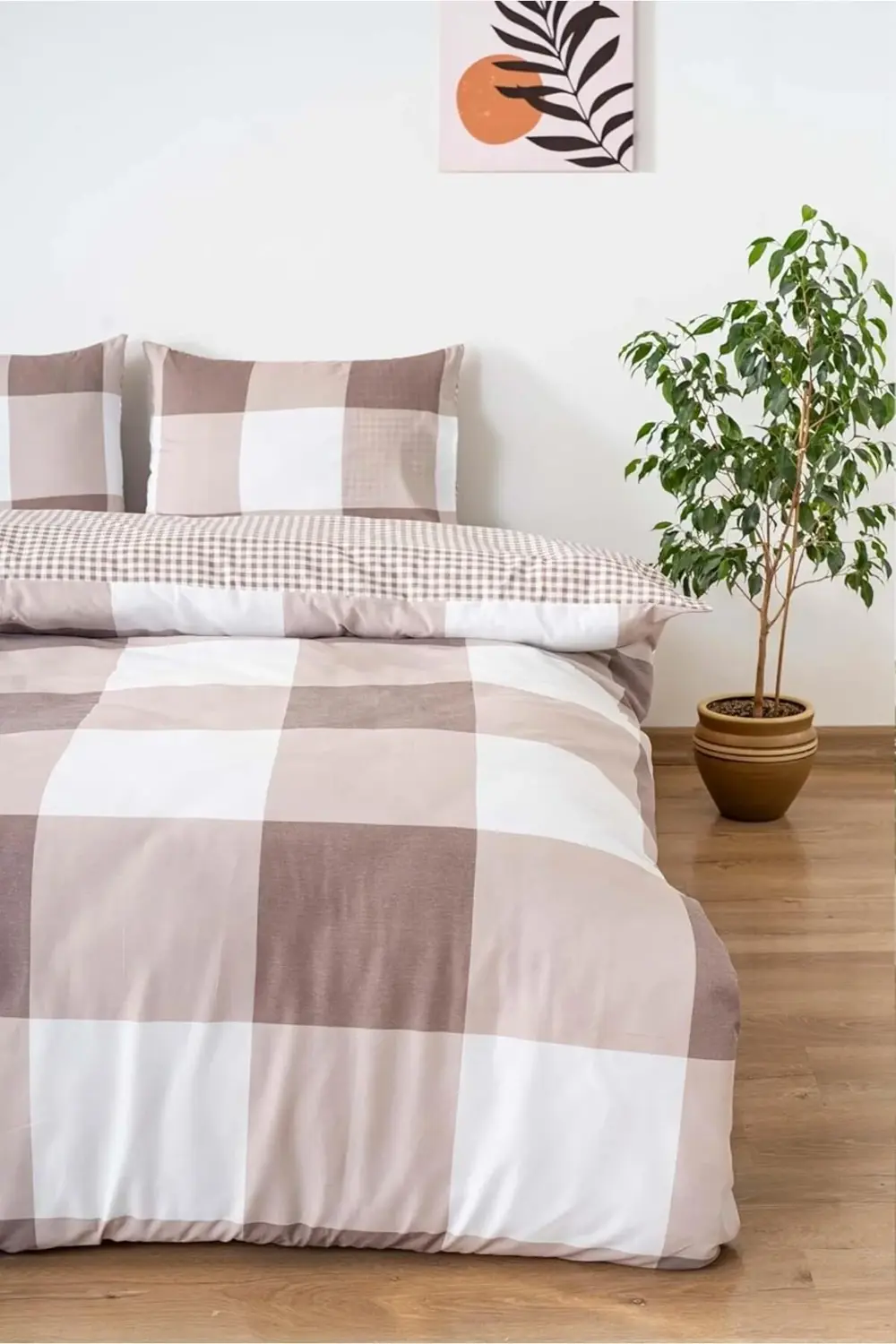 modaflux Kahve Çift Kişilik Nevresim Takımı Pamuklu polynova 3955