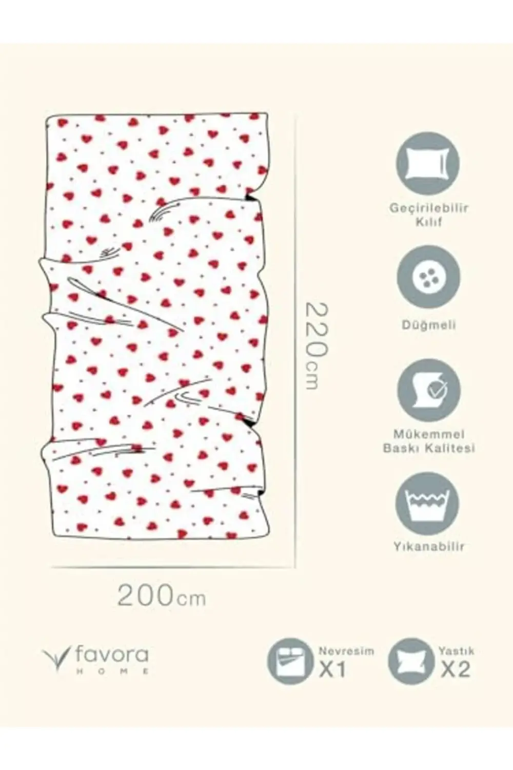 modaflux Kalpli Çift Kişilik Nevresim Seti polynova 395519