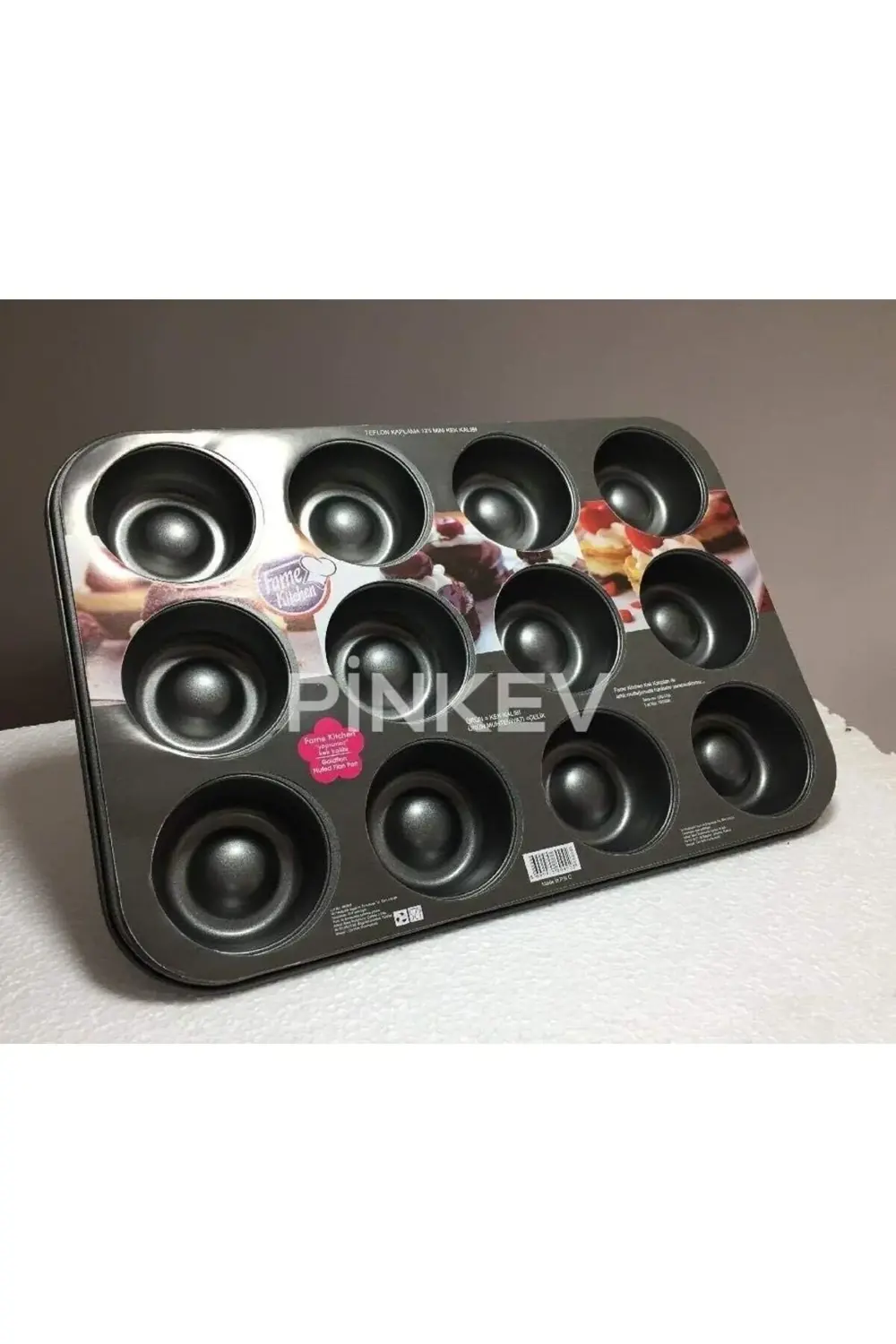 modaflux KITCHEN 12li Teflon Kaplı Muffin Kek Kalıbı polynova 395
