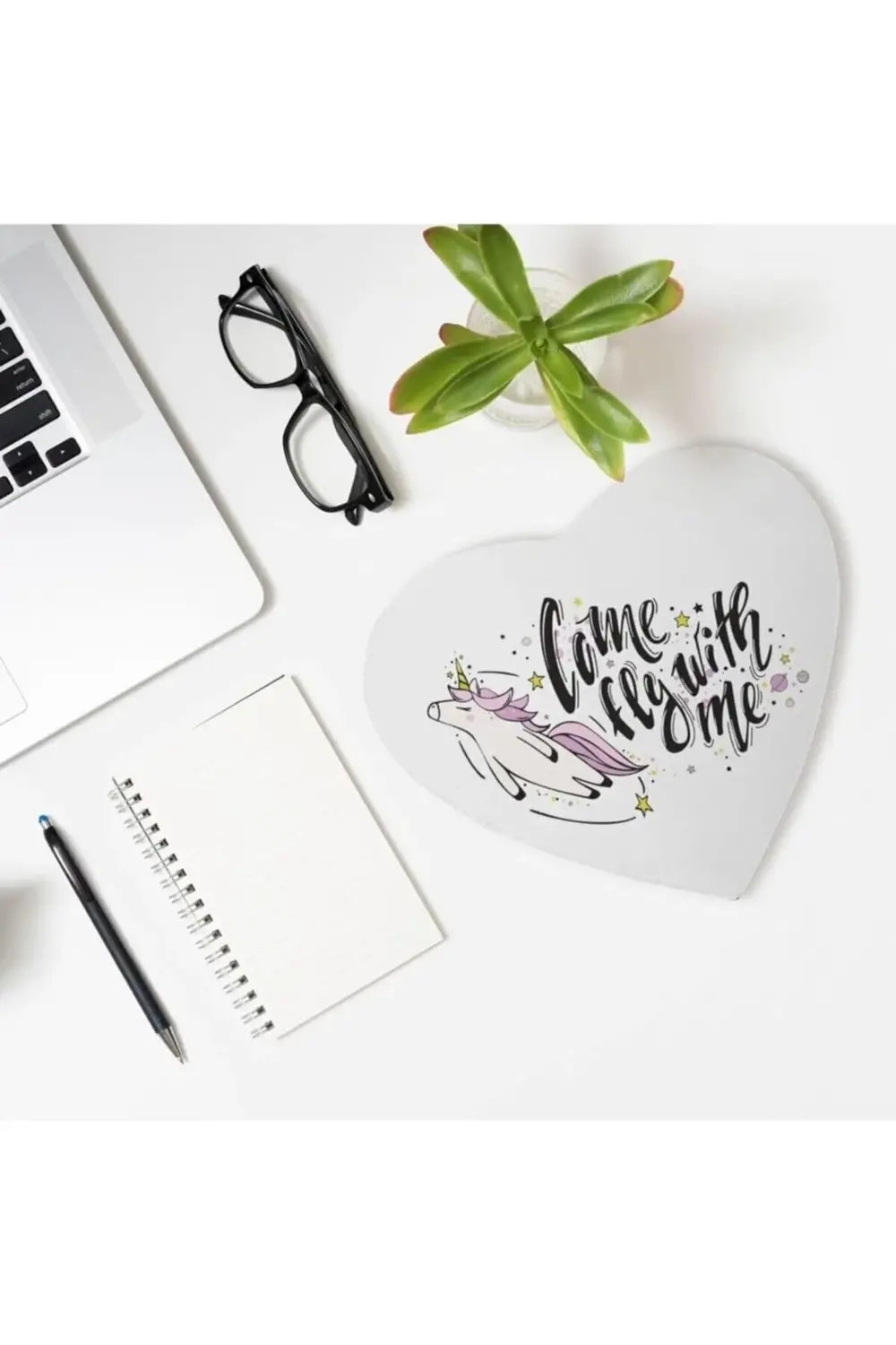 modaflux Kız Arkadaşa Hediyelik Baskılı Kalp Mouse Pad - Mousepad