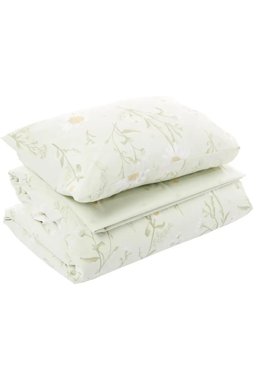 modaflux Laurel Çiçek Desenli%100 Pamuk Nevresim Takımı, Yeşil, T