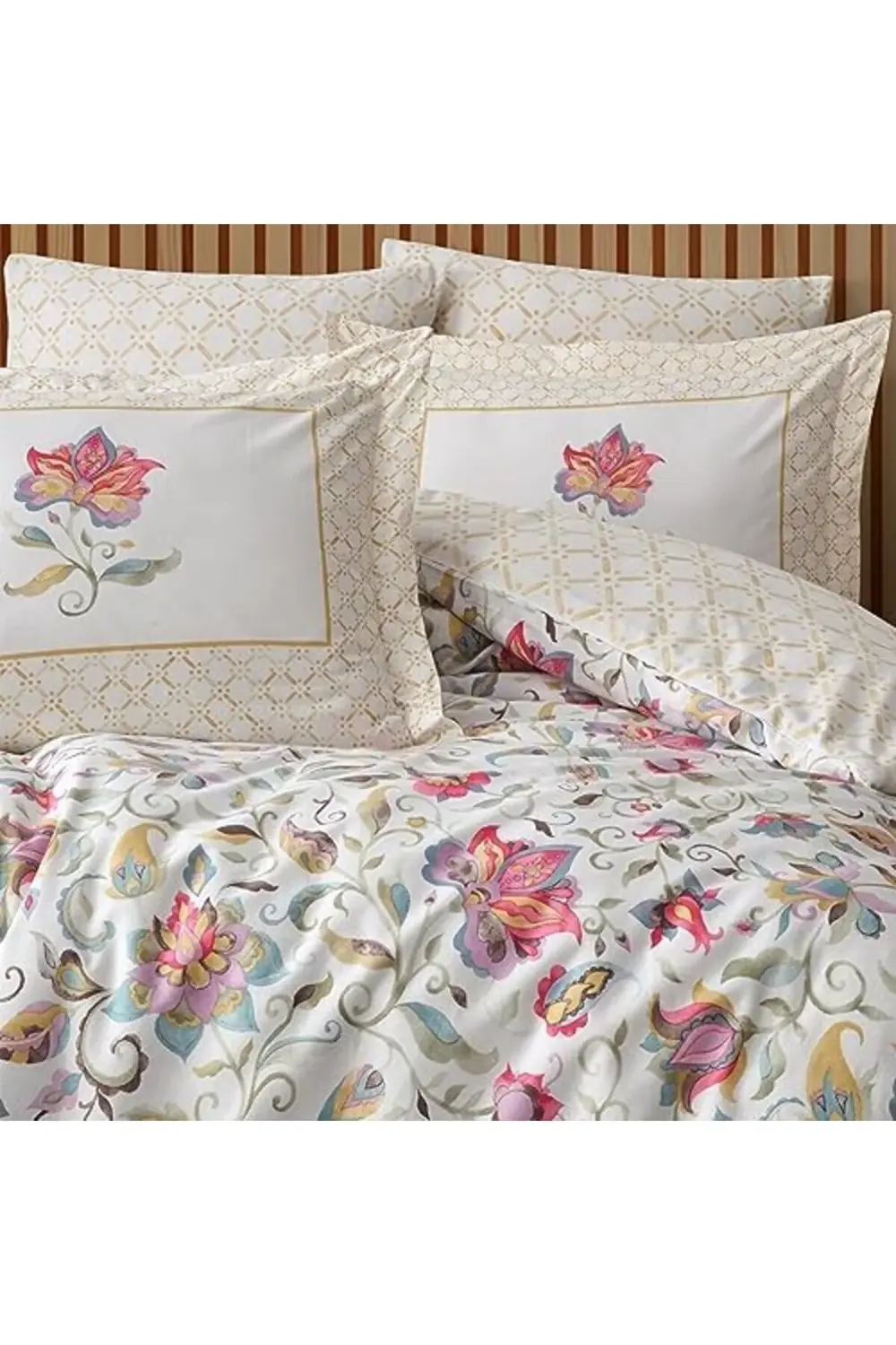 modaflux | Leticia |%100 Pamuklu Çift Kişilik Nevresim Takımı Yeş