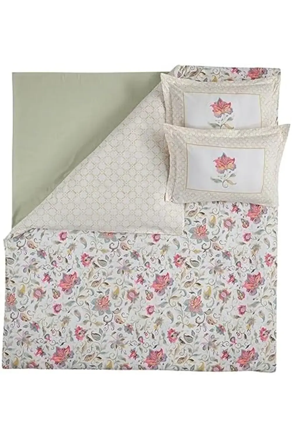 modaflux | Leticia |%100 Pamuklu Çift Kişilik Nevresim Takımı Yeş