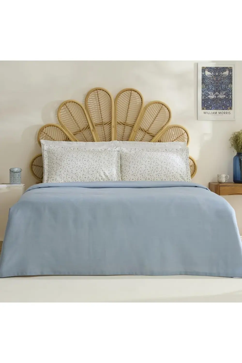 modaflux Lina Bambu Tek Kişilik Pike Takımı Mavi polynova 395519