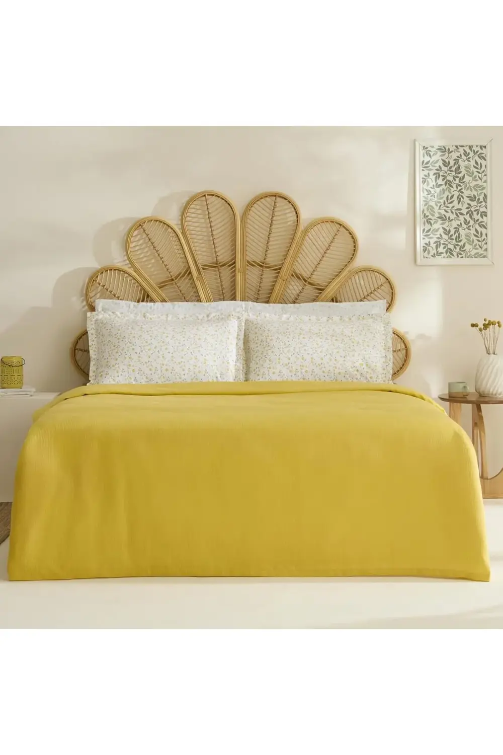 modaflux Lina Bambu Tek Kişilik Pike Takımı Sarı polynova 395519