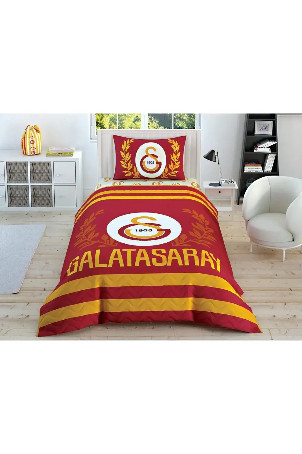 modaflux Lisanslı Kırmızı Set Çok Renkli Tek Kişilik polynova 395