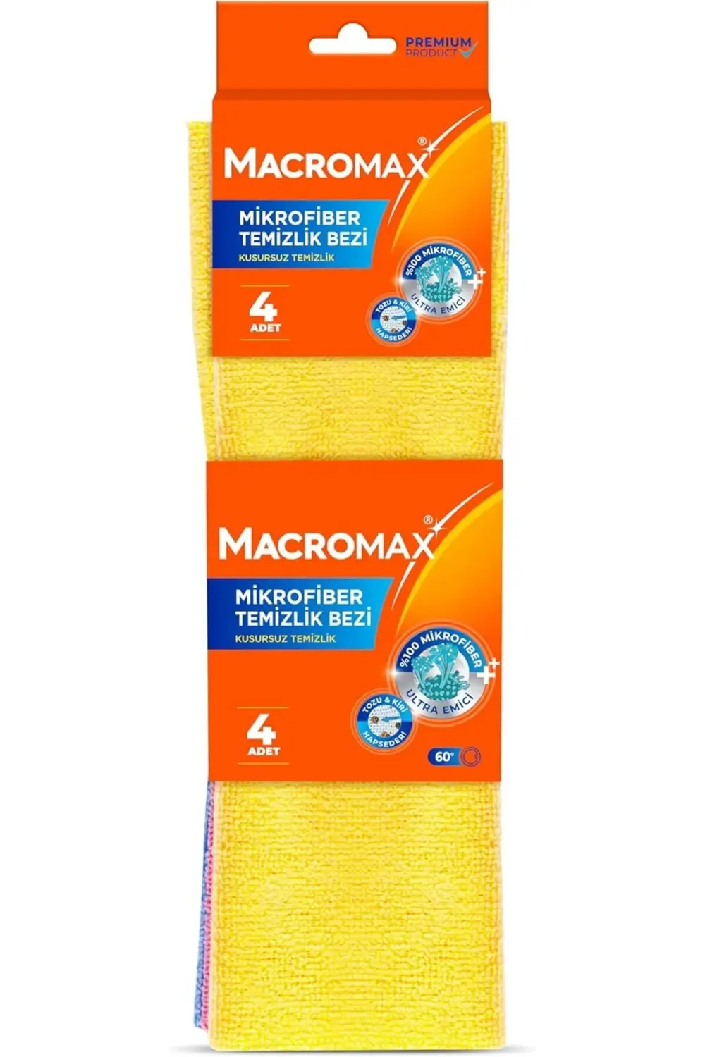 modaflux Mikrofiber Temizlik Bezi 4'lü Paket, Çok Amaçlı Toz Alma