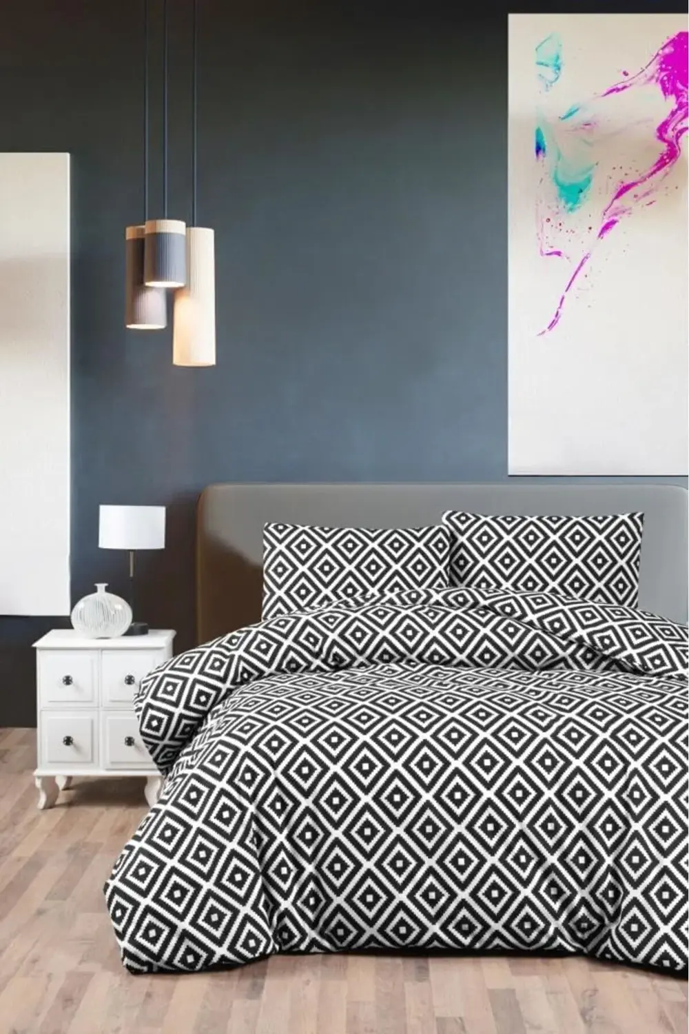 modaflux Minel Çift Kişilik Çarşaf Nevresim Takımı polynova 39551