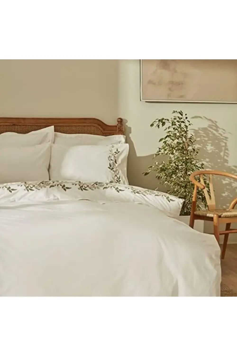 modaflux Nancy%100 Pamuk Çift Kişilik Nakışlı Nevresim Takımı Bey