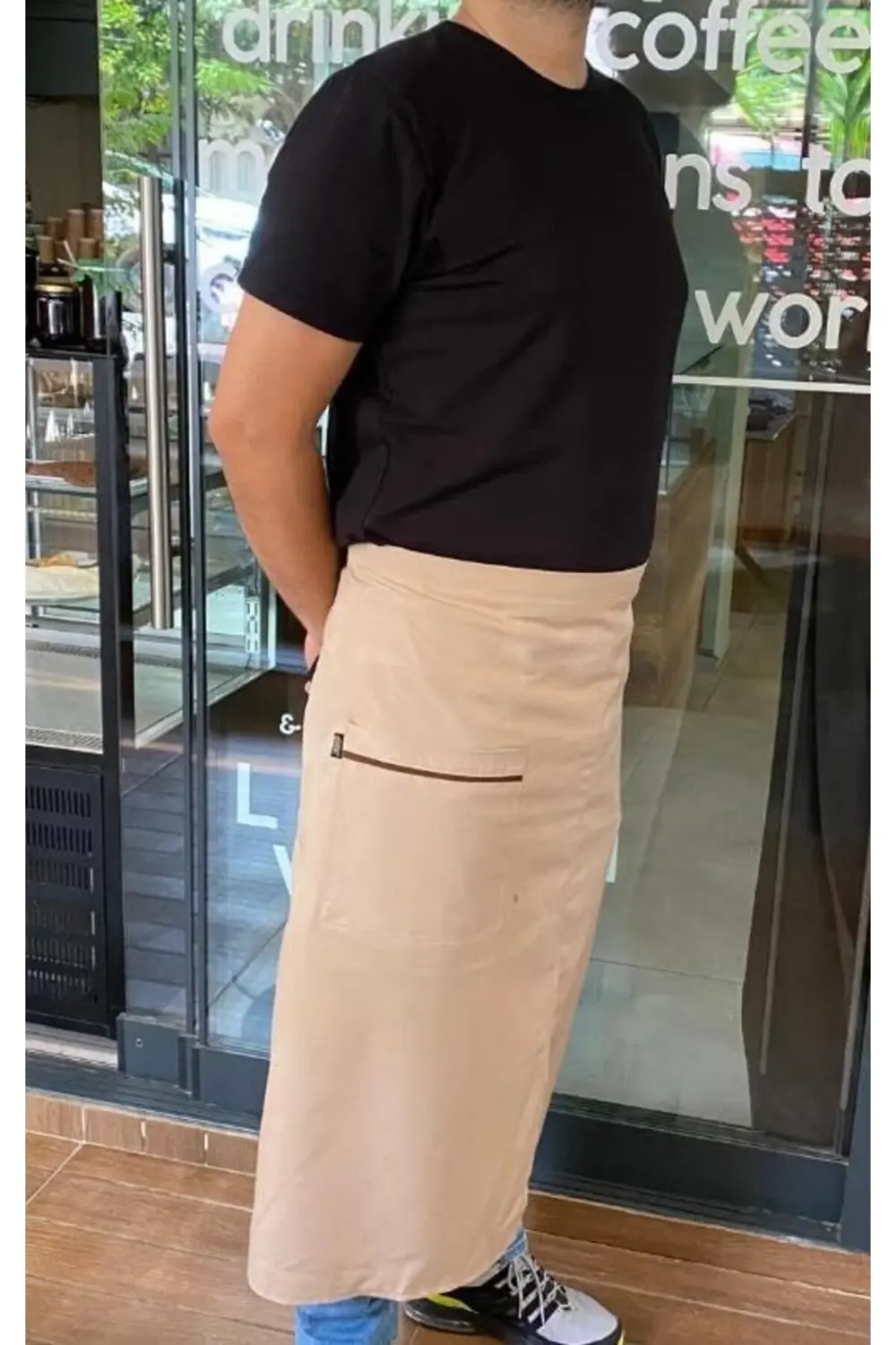 modaflux Önlük Biyeli Uzun Belden Bej polynova 395519