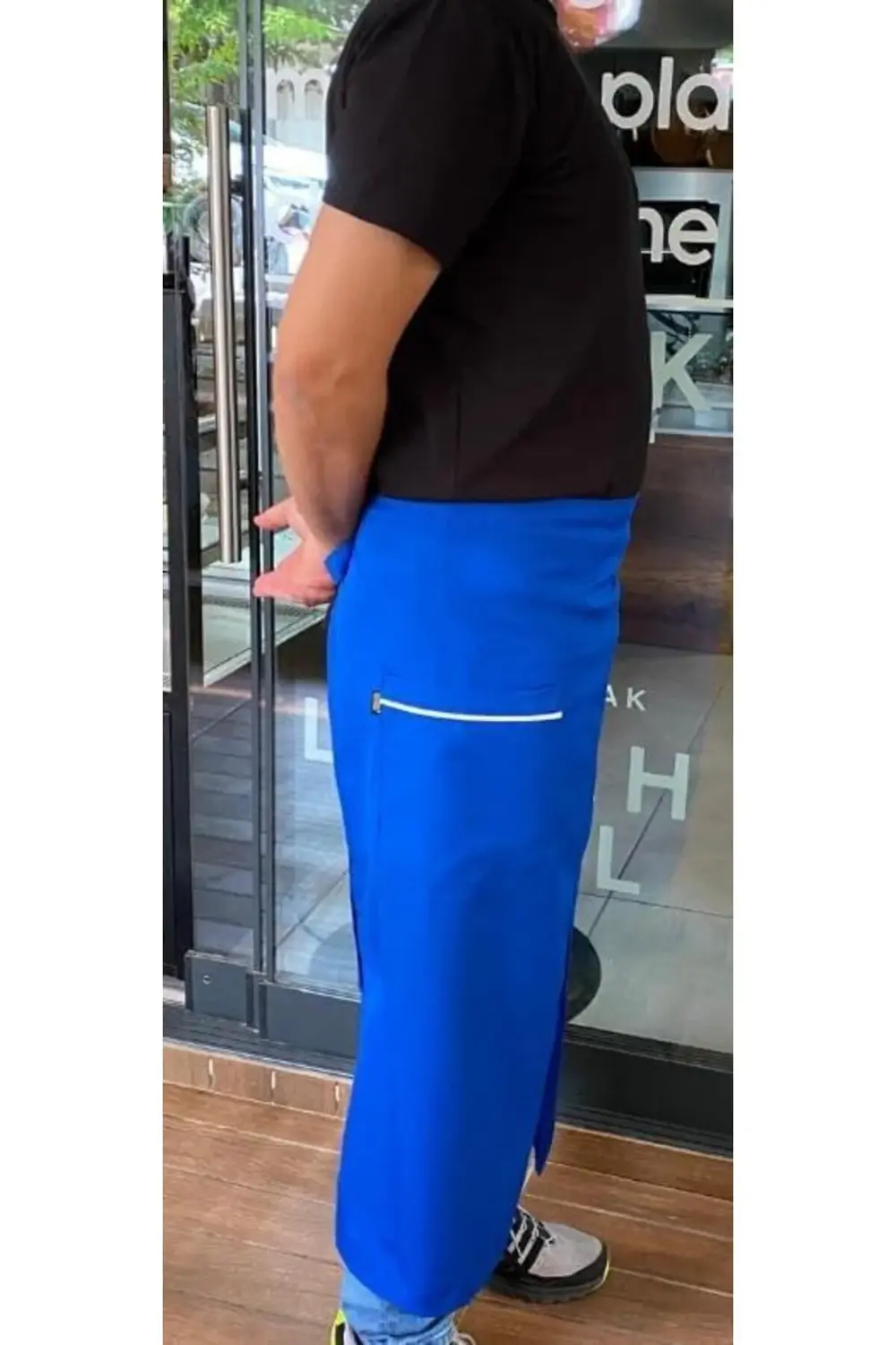 modaflux Önlük Biyeli Uzun Belden Saks Mavi polynova 395519