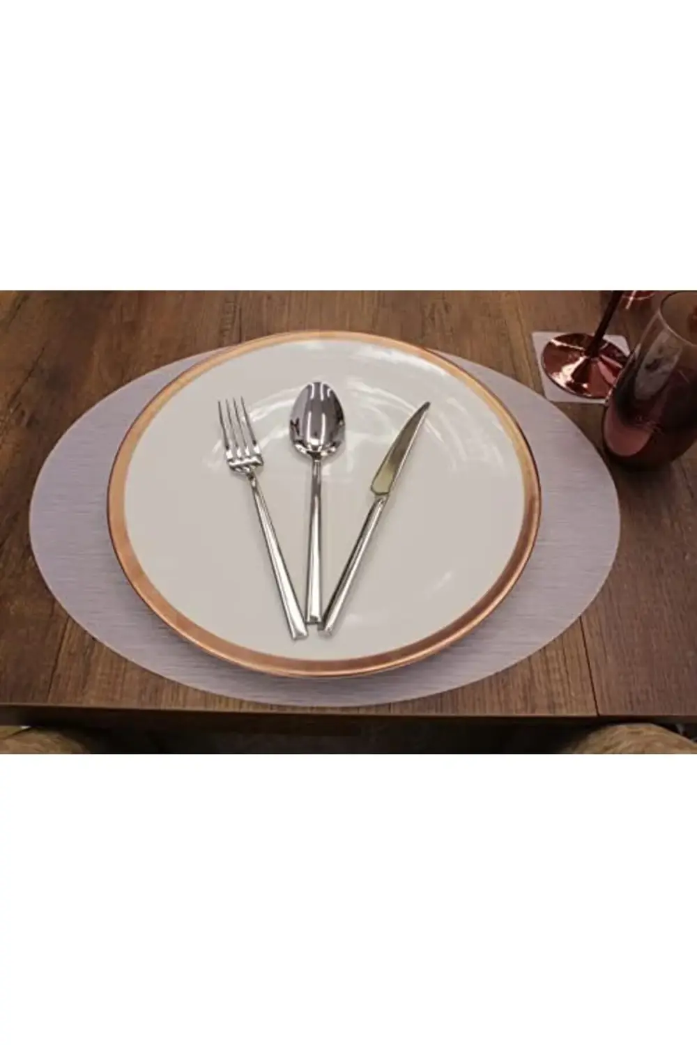 modaflux Oval Bambu Desen Kesim Servis 2 adet 35x45 cm polynova 3