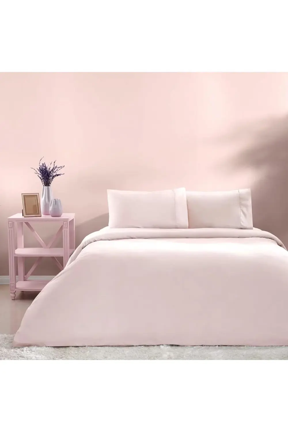 modaflux Pamuk Rf Basic Nevresim Takımı Pudra Tek Kişilik polynov