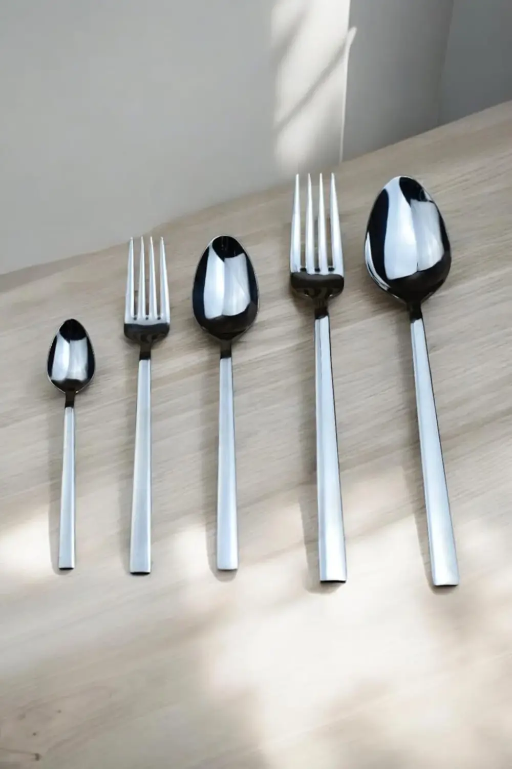 modaflux Parça 6 Kişilik Çatal&Kaşık Takımı-Düz Model polynova 39
