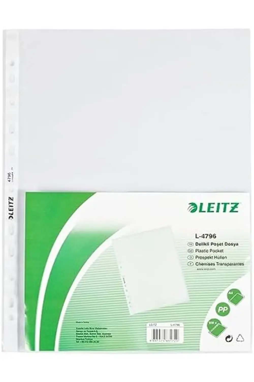 modaflux Poşet Dosya A4 11 Delikli (100 adet) Buzlu polynova 3955