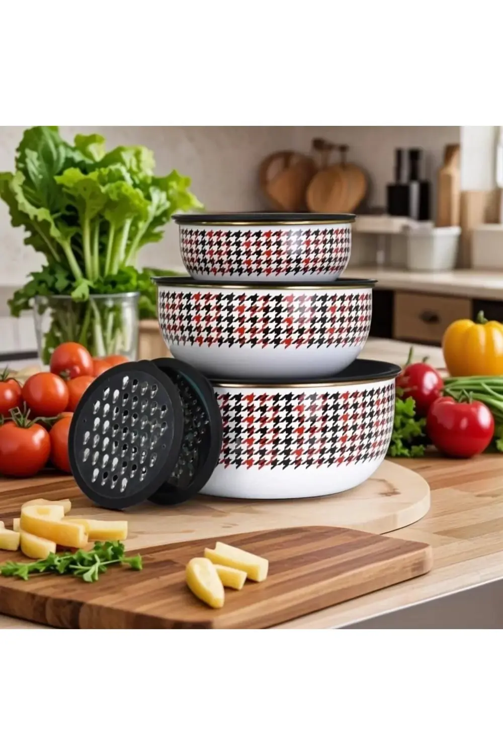 modaflux Red 9 Parça Rendeli Karıştırma/Saklama Kabı polynova 395